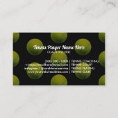 Tennis Coach Illustration for Clubs and Lessons 名刺 (裏面)
