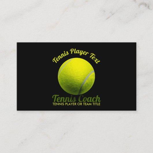 Tennis Coach Illustration for Clubs and Lessons 名刺 (正面)