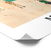 Tennis Court Art Print Play Hard Slay Hard ポスター (角)