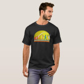 Tennis Court human Evolution Player Clay Court Fun Tシャツ (正面フル)