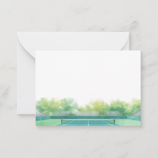 Tennis Court watercolor ノートカード (正面)
