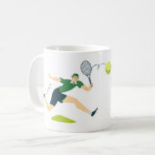 Tennis Dad champion mug コーヒーマグカップ (正面左)