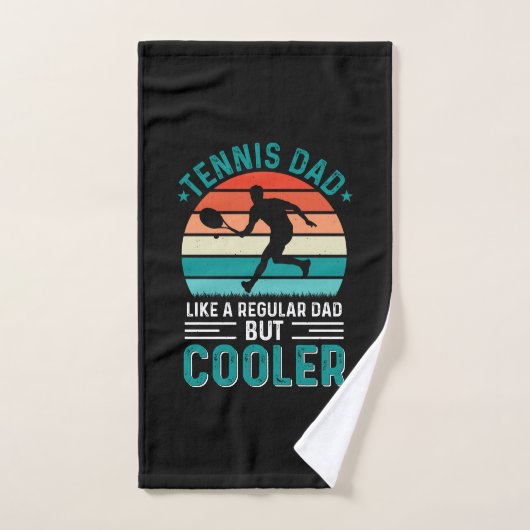 Tennis Dad Retro Sunset ハンドタオル (ハンドタオル)