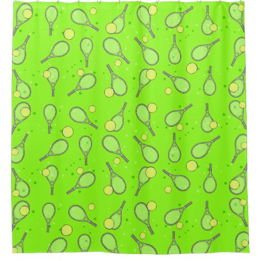 Tennis Design シャワーカーテン (正面)