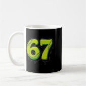 Tennis Drip Number 67 Or 67th Birthday Six Seven  コーヒーマグカップ (左)