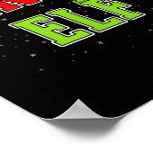 Tennis Elf Christmas Family Matching Group Xmas  ポスター (角)