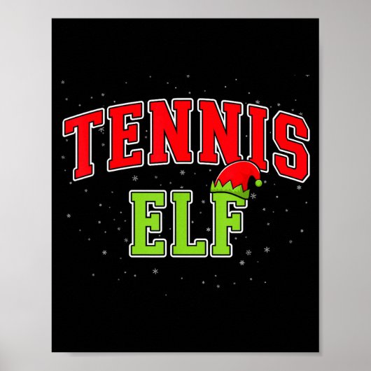 Tennis Elf Christmas Family Matching Group Xmas  ポスター (正面)