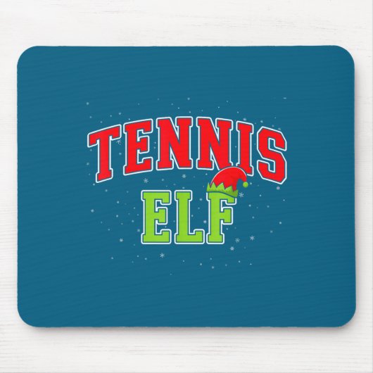 Tennis Elf Christmas Family Matching Group Xmas  マウスパッド (正面)