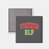 Tennis Elf Christmas Family Matching Group Xmas  マグネット (正面/裏面)
