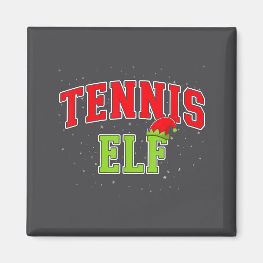 Tennis Elf Christmas Family Matching Group Xmas  マグネット (正面)