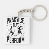 Tennis et motivation - practice play perform キーホルダー (裏面)