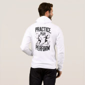 Tennis et motivation - practice play perform パーカ (裏面フル)