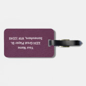 Tennis - Female Player and Ball Personalize ラゲッジタグ (裏面横)