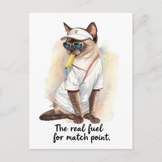 Tennis Funny Saying eating banana ポストカード (正面)