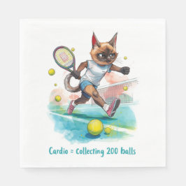 Tennis Funny Saying for Cat Lovers スタンダードランチョンナプキン