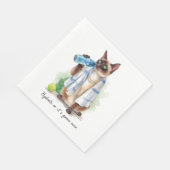 Tennis Funny Saying for Cat Lovers スタンダードランチョンナプキン (角)
