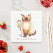 Tennis Funny Saying for Cat Lovers スタンダードランチョンナプキン (インサイチュ)