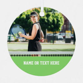 Tennis Gifts For Her Teen Girls Women Player Photo メタルオーナメント