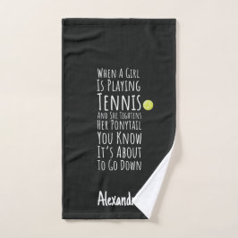 Tennis Gifts For Teen Girls Funny Player Sports ハンドタオル