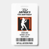 Tennis Girl Player Birthday バッジ (裏面)