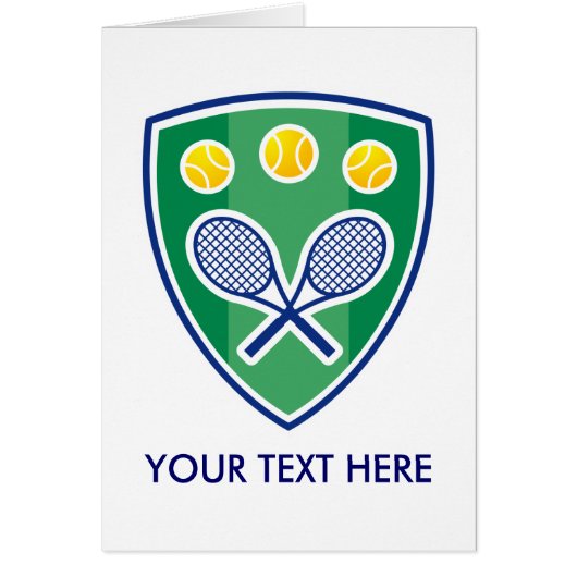 Tennis Greeting Card For Men, Women Or Kids (正面)