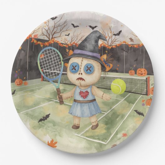 Tennis Halloween for Tennis Player  ペーパープレート (正面)