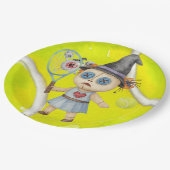 Tennis Halloween themed for Tennis Player ペーパープレート (アングル)