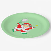 Tennis Holiday Party ペーパープレート (アングル)