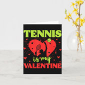 Tennis Is My Valentine Cool Srt Motivation Player  カード (黄色い花)