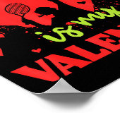 Tennis Is My Valentine Cool Srt Motivation Player  ポスター (角)