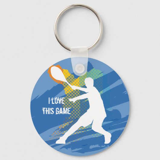 Tennis Keychain: I love this game キーホルダー (正面)