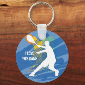 Tennis Keychain: I love this game キーホルダー (正面)