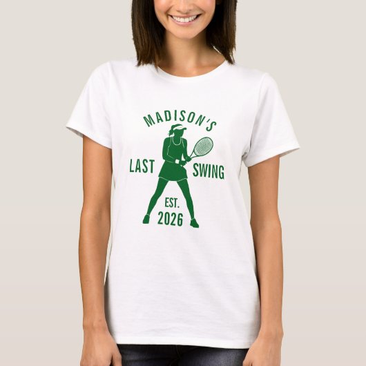 Tennis Last Swing Before the Ring Bachelorette Tシャツ (正面)