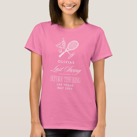 Tennis Last Swing Before The Ring Bachelorette Tシャツ (正面)