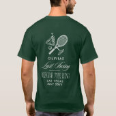 Tennis Last Swing Before The Ring Bachelorette Tシャツ (裏面)