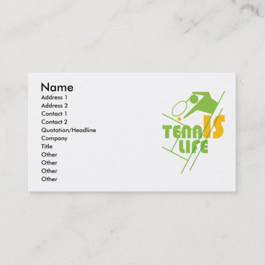 TENNIS_LIFE 名刺 (正面)