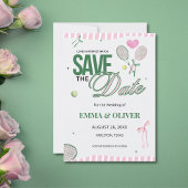 Tennis Love Save the Date Wedding Invitation  招待状