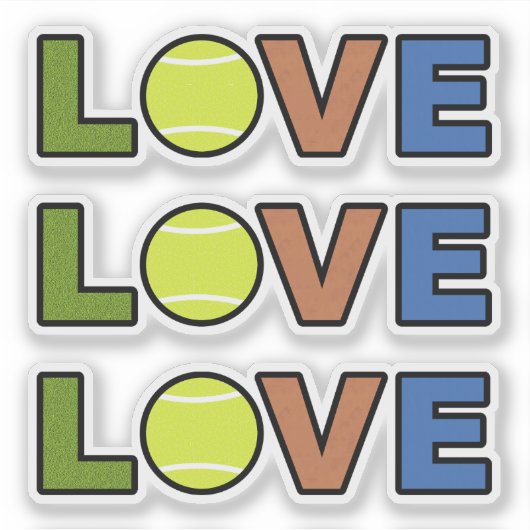 Tennis Love Stickers シール (正面)