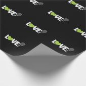 Tennis "Love" Tennisschläger ラッピングペーパー (角)