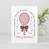 Tennis lovers funny merry Christmas greetings シーズンカード (スタンド正面)