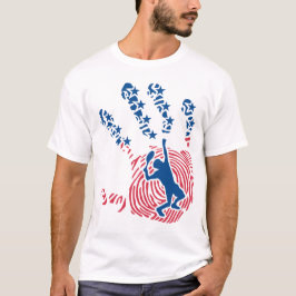 tennis main americaine hand mano drapeau etoile 10 tシャツ