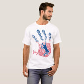 tennis main americaine hand mano drapeau etoile 10 tシャツ (正面フル)