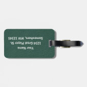 Tennis - male player and ball Personalize ラゲッジタグ (裏面横)