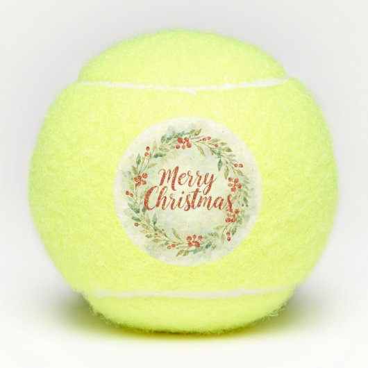 Tennis Merry Christmas with tennis ball  テニスボール (正面)