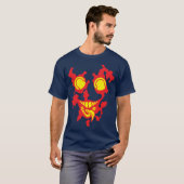 tennis monstre yeux langue dent feroce 1 tシャツ (正面フル)