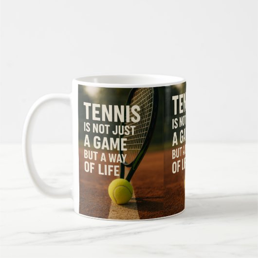 tennis, not just a game コーヒーマグカップ (左)