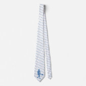 Tennis Or Racquetball Player on Blue Check Necktie ネクタイ (正面)