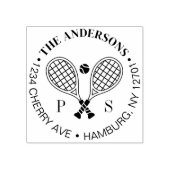 Tennis perfect match Custom Name Return Address  ラバースタンプ (インプリント)
