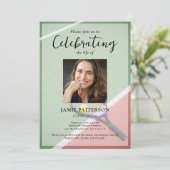 Tennis Player, Celebration of Life Photo Funeral 招待状 (スタンド正面)