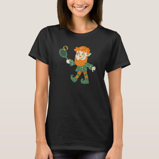 Tennis Player Funny St Patricks Day Sports Irish S Tシャツ (正面)